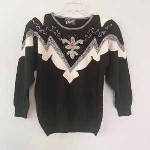 80s Art Deco novelty geometric sweater